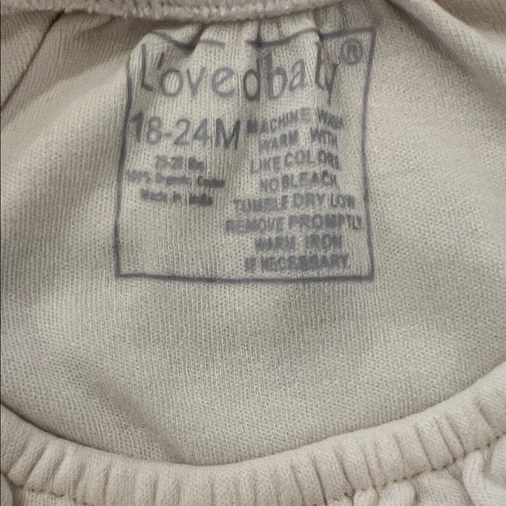 Cream Ruffled Kids One Piece - Picture 2 of 2